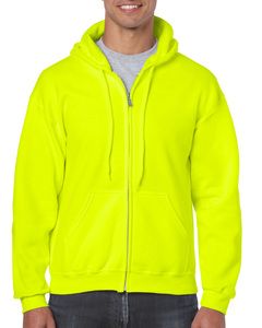 Gildan GD058 - HeavyBlend ™ sweatshirt met volledige ritssluiting Safety Green