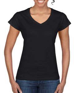 Gildan 64V00L - Softstyle® V-Hals T-Shirt Black