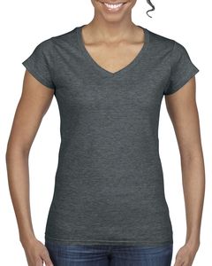 Gildan 64V00L - Softstyle® V-Hals T-Shirt Dark Heather
