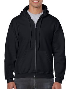 Gildan 18600 - Heavyweight Hoodie Sweatshirt met Volledige Rits Black