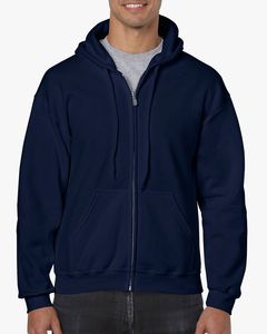 Gildan 18600 - Heavyweight Hoodie Sweatshirt met Volledige Rits Navy