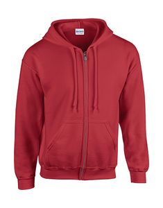 Gildan 18600 - Heavyweight Hoodie Sweatshirt met Volledige Rits Red