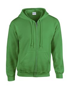 Gildan 18600 - Heavyweight Hoodie Sweatshirt met Volledige Rits Irish Green