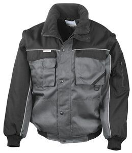 Result RE71A - Work-Guard heavy duty pilot jack met afritsbare mouwen Grey/ Black