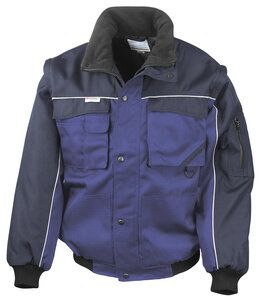 Result RE71A - Work-Guard heavy duty pilot jack met afritsbare mouwen Royal/ Navy