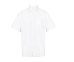 Henbury HY515 - Classic Oxford Overhemd met Korte Mouw White