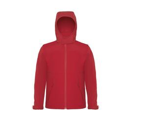 B&C BC650 - Softshell Met Capuchon Red