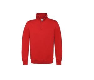 B&C BCID4 - ID.004 sweatshirt met ¼ rits Red