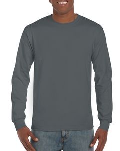 Gildan GN186 - Ultra Cotton Adult T-Shirt Lange Mouw Charcoal