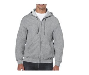Gildan GN960 - Heavy Blend Adult Hoodie Sweatshirt Met Volledige Rits Sport Grey