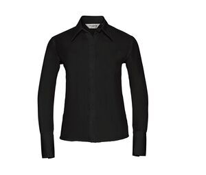 Russell Collection JZ56F - Ultimate Strijkvrij Overhemd Met Lange Mouwen Black