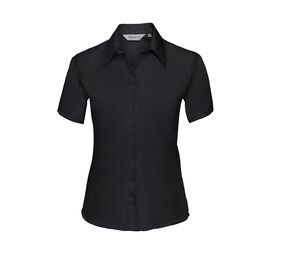 Russell Collection JZ57F - Ultimate Strijkvrij Overhemd Met Korte Mouwen Black