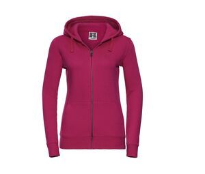 Russell JZ66F - Authentic Hoodie met Rits Fuchsia