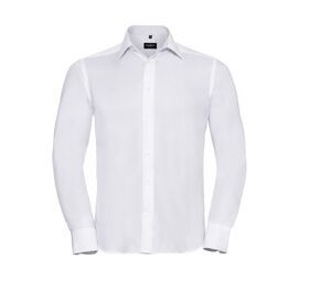 Russell Collection JZ958 - Ultimate Strijkvrij Overhemd Met Lange Mouwen White