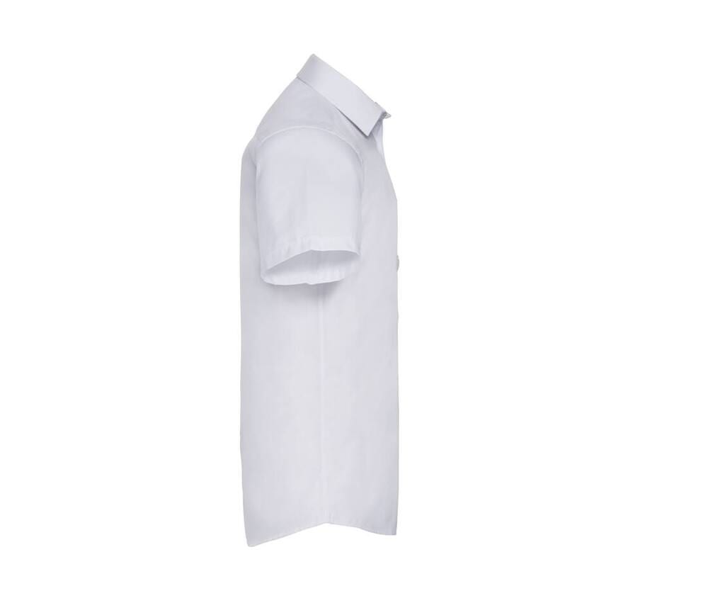 Russell Collection JZ963 - Overhemd Met Visgraat-Motief Met Korte Mouw