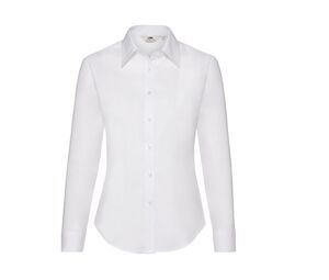 Fruit of the Loom SC401 - Lady Fit Oxford Overhemd Met Lange Mouw White