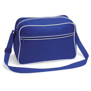 Bag Base BG140 - Retro Schouder Tas Royal/White