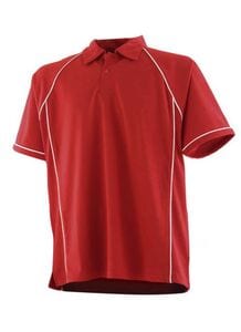 Finden & Hales LV370 - Performance Polo-Shirt Red/White