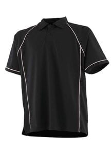Finden & Hales LV370 - Performance Polo-Shirt Black/White