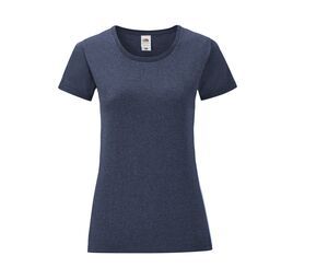 Fruit of the Loom SC151 - ICONIC T-shirt Dames Heather Navy