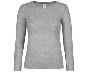 B&C BC06T - #E150 Dames LSL Sport Grey