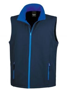 Result RS232 - Heren Bedrukbare Zachte Shell Bodywarmer Navy/Royal