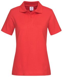 Stedman STE3100 - Poloshirt met korte mouwen voor vrouwen Scarlet Red