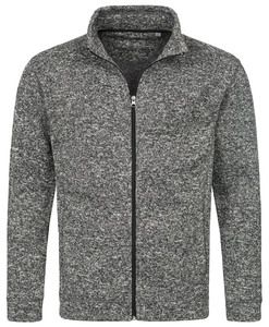 Stedman STE5850 - Fleece jas voor mannen Knit Active  Dark Grey Melange