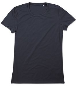 Stedman STE8100 - T-shirt met ronde hals voor vrouwen Interlock Active-Dry Blue Midnight