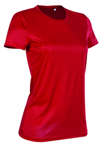 Stedman STE8100 - T-shirt met ronde hals voor vrouwen Interlock Active-Dry Crimson Red