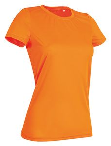 Stedman STE8100 - T-shirt met ronde hals voor vrouwen Interlock Active-Dry Cyber Orange