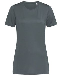 Stedman STE8100 - T-shirt met ronde hals voor vrouwen Interlock Active-Dry Granite Grey