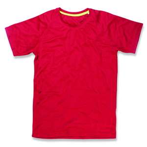 Stedman STE8410 - T-shirt met ronde hals voor mannen Active-Dry  Crimson Red