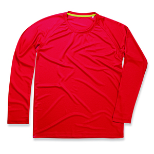 Stedman STE8420 - T-shirt met lange mouwen voor mannen Active-Dry  Crimson Red