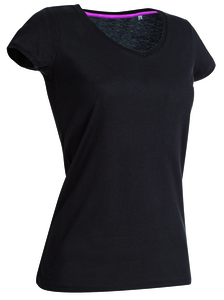Stedman STE9130 - V-hals T-shirt voor vrouwen Megan Black Opal
