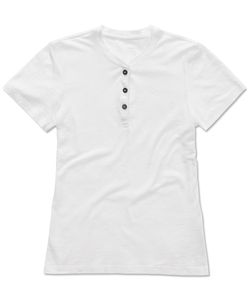 Stedman STE9530 - T-shirt met ronde hals en knopen voor vrouwen Sharon  White