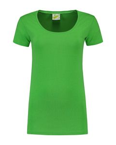 Lemon & Soda LEM1268 - T-shirt Crewneck katoen/elastiek voor haar Lime