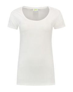 Lemon & Soda LEM1268 - T-shirt Crewneck katoen/elastiek voor haar White