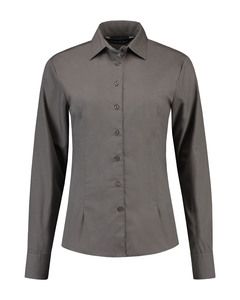 Lemon & Soda LEM3932 - Shirt Poplin Mix LS for her Pearl Grey