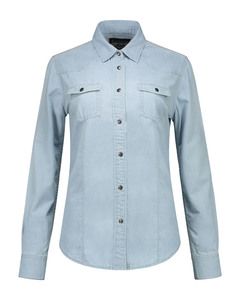 Lemon & Soda LEM3950 - Denim Shirt LS for her Light Blue Denim