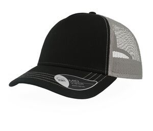 ATLANTIS AT180 - Casquette Rapper en coton canvas Black / Grey