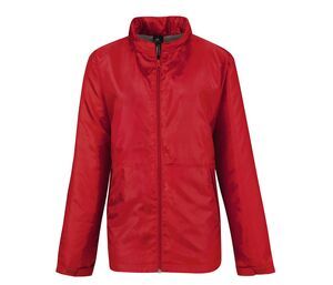 B&C BC325 - Microfleece gevoerde windjack voor dames Red