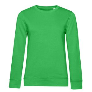 B&C BCW32B - Bio-sweatshirt voor dames met ronde hals Apple Green