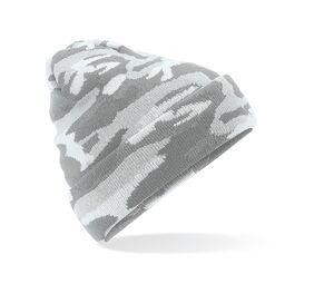 Beechfield BF419 - Beanie with camouflage lapel Arctic Camo