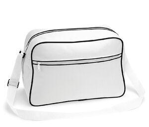 Bag Base BG140 - Retro Schouder Tas White / Black