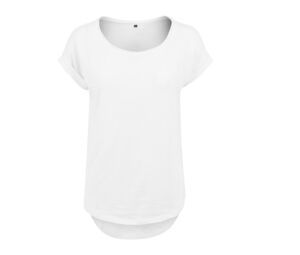 Build Your Brand BY036 - Dames T-shirt met lange rug White