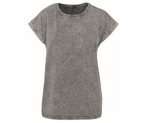 Build Your Brand BY053 - Vervaagd dames t-shirt Grey / Black
