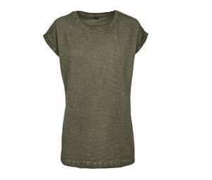 Build Your Brand BY056 - Trendy dames t-shirt Olive Green