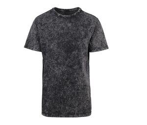 Build Your Brand BY070 - Vervaagd heren t-shirt Dark Grey/ White