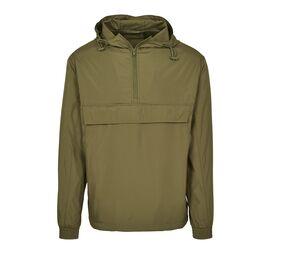 Build Your Brand BY096 - ¼ herenjack met ritssluiting  Olive Green